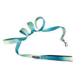 Stylish Ombre Dog Leash – American River (Color: Aruba Blue, size: 5/8 inches wide x 4 feet long)