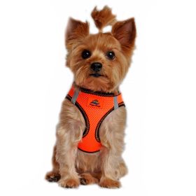 American River Dog Harness – Top Stitch Design (Color: Iridescent Orange, size: XX-Small)