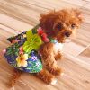 Island-Inspired Blue Lagoon Hibiscus Dog Dress