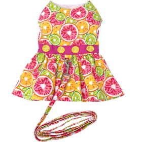 Dog Dress with Citrus Slice Design and Matching Leash (size: X-Small)