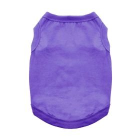 Adorable Cotton Dog Tank for Everyday Wear (Color: Ultra Violet, size: X-Small)