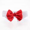 Versatile White Collar Dog Bow Tie Set – 4 Fun Designs