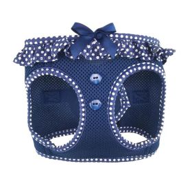 Polka Dot Dog Harness – Choke-Free Comfort by American River (Color: Navy Polka Dot, size: X-Large)