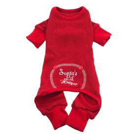 Cozy Holiday Dog Pajamas (Color: Santa's Lil' Helper, size: 2X-Large)