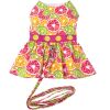 Dog Dress with Citrus Slice Design and Matching Leash