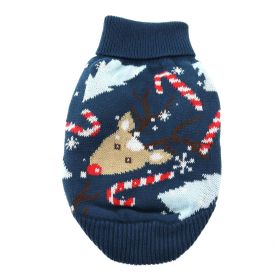 Festive Ugly Reindeer Dog Sweater (size: large)