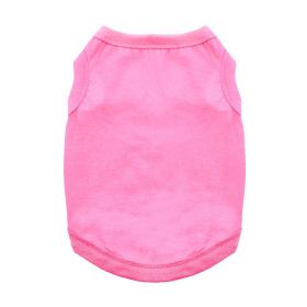 Adorable Cotton Dog Tank for Everyday Wear (Color: Carnation Pink, size: 2X-Large)