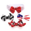 Versatile White Collar Dog Bow Tie Set – 4 Fun Designs