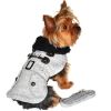 Luxury Grey Herringbone Dog Harness Coat & Matching Leash