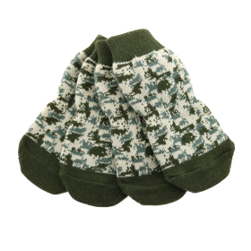 Comfort Grip Dog Socks – Non-Skid (Color: Green Camo, size: large)
