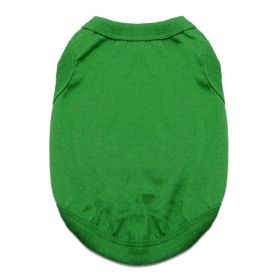 Adorable Cotton Dog Tank for Everyday Wear (Color: Emerald Green, size: small)