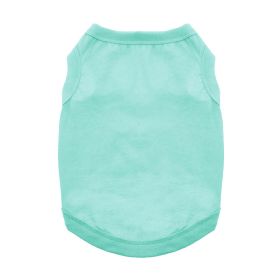 Adorable Cotton Dog Tank for Everyday Wear (Color: Teal, size: small)