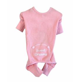 Sweet Dreams Thermal PJs for Dogs (Color: Pink, size: small)