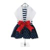 Sailor-Style Nautical Dog Dress with Matching Leash