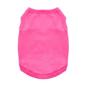Adorable Cotton Dog Tank for Everyday Wear (Color: Raspberry Sorbet, size: medium)