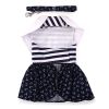Sailor-Style Nautical Dog Dress with Matching Leash