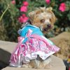 Island Plumeria Floral Dog Dress – Pink & Blue