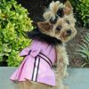 Elegant Wool Dog Harness Coat with Fur Trim