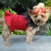 Elegant Wool Dog Harness Coat with Fur Trim